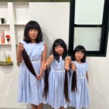 3姉妹で初めてのヘアドネーションに挑戦✄