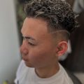 フェード×極道パーマ×ライン×メッシュ＝カッコいい🔥
